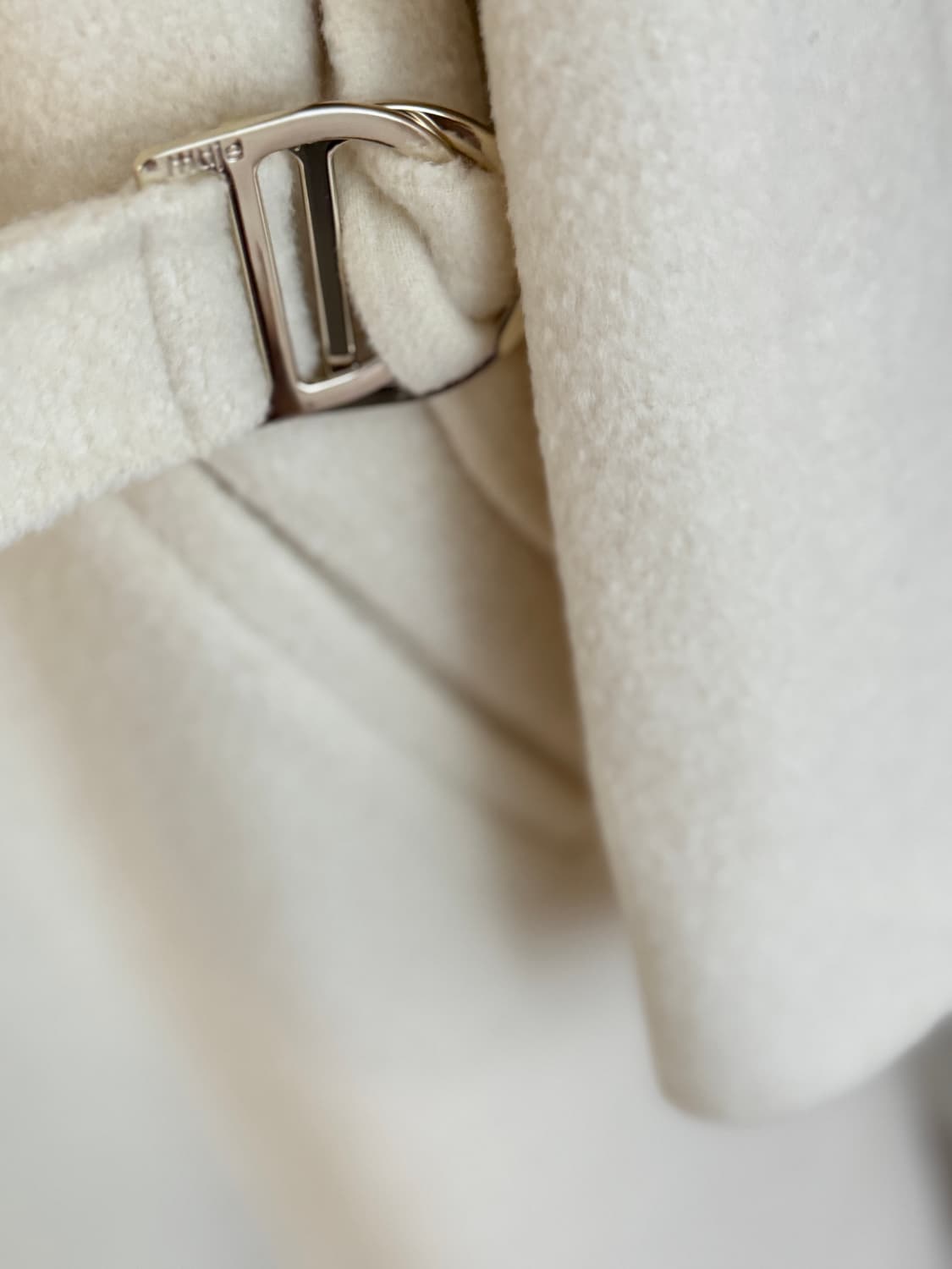 🖤 마쥬(MAJE) 아이보리 울 롱코트 상품이미지6