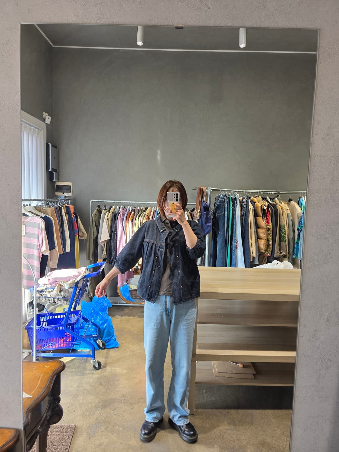 캐피탈 데님 셔링자켓 상품이미지4
