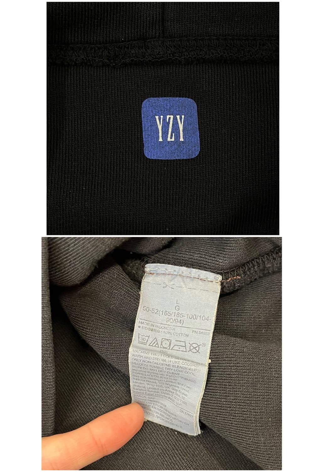 이지 YZY 후드티 블랙 L #csz1754 상품이미지4