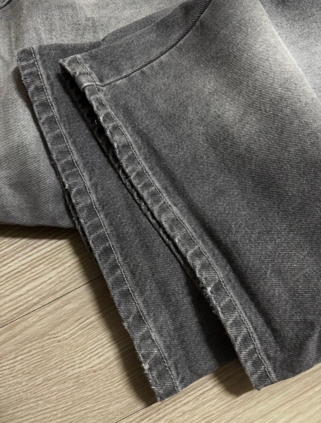 LCDC 브러쉬 와이드 데님 그레이 상품이미지6