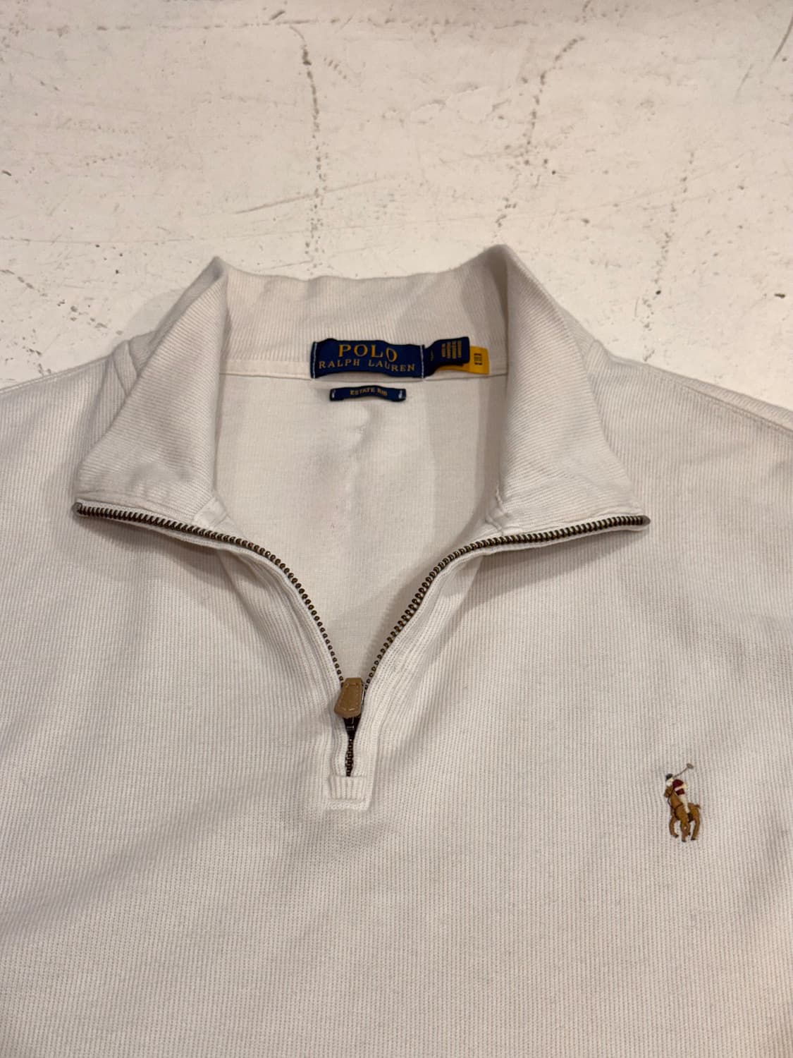 폴로 신형 RSTATE RIB 아이보리 하프집업 니트 상품이미지2