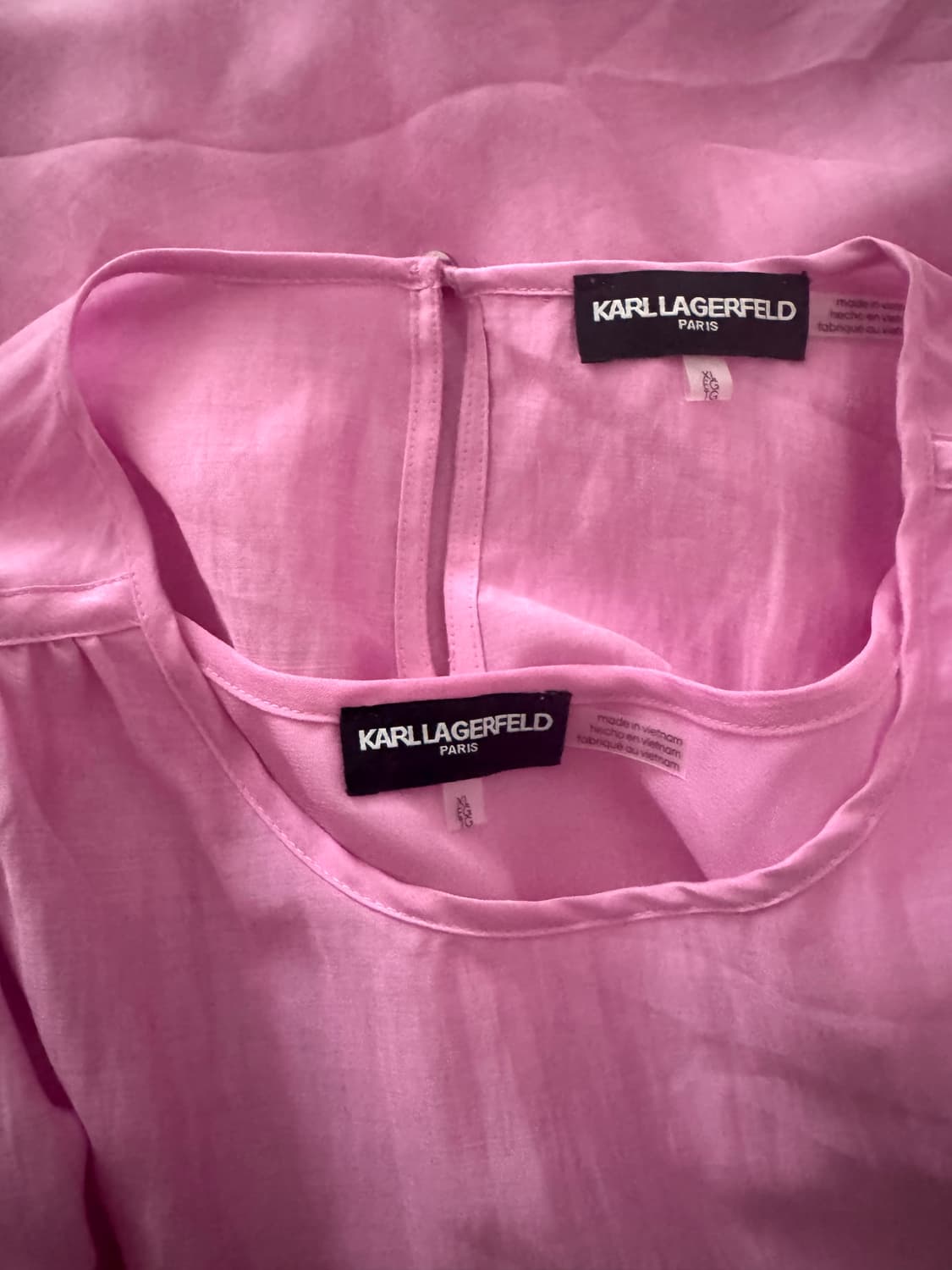 칼 라거펠트 퍼프 슬리브 블라우스탑 77-88 XL 새상품 상품이미지6