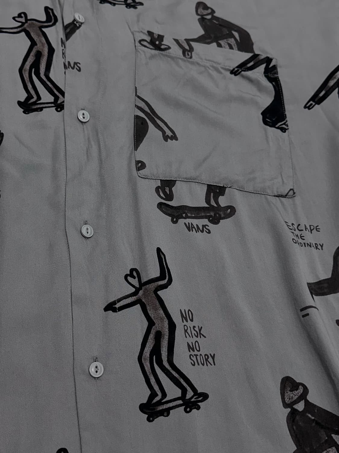 반스 X 볼린 스케이트 보더 오버핏 반팔 셔츠 상품이미지5