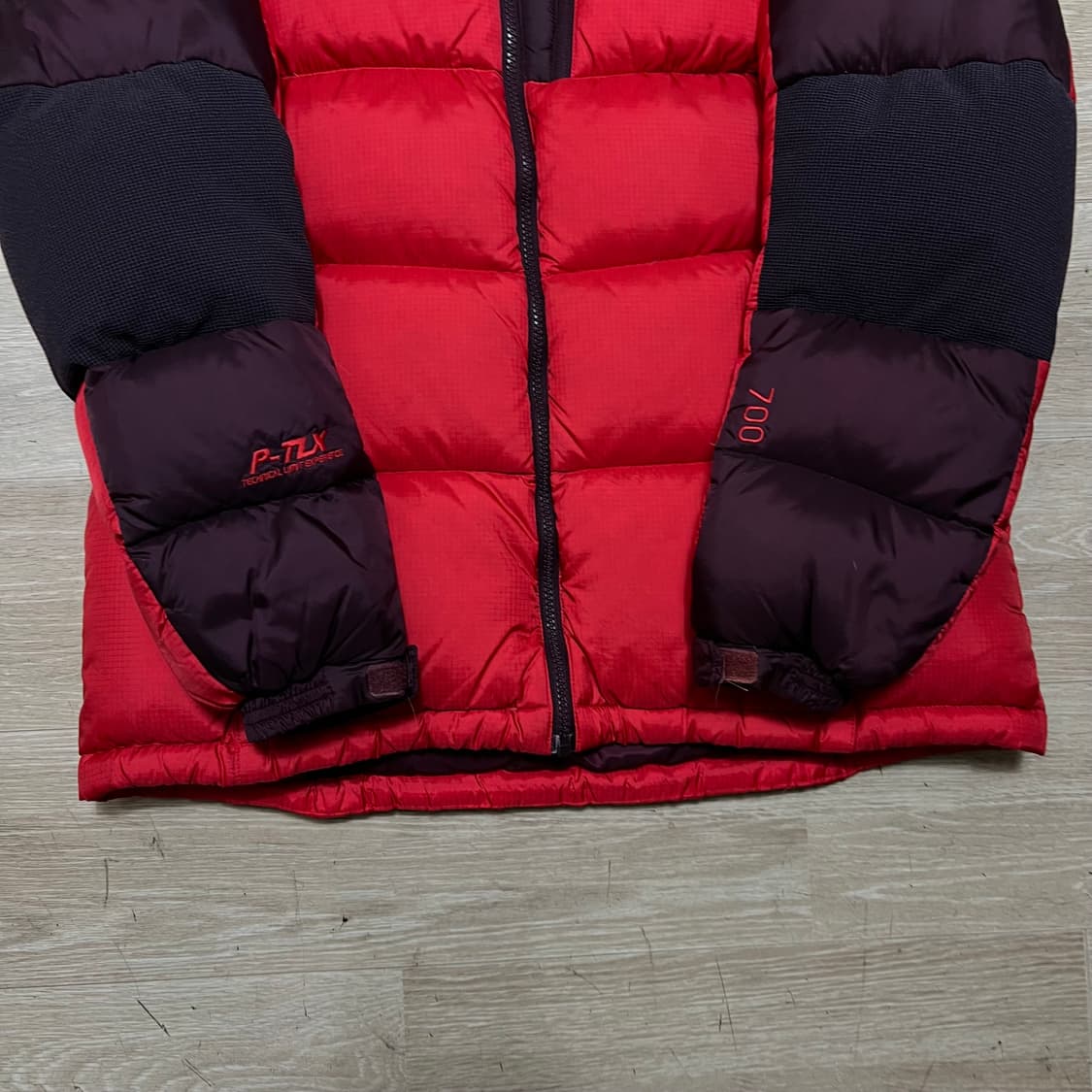 프로월드컵 구스다운 700 배색 후드 패딩 점퍼 [레드] L/100 상품이미지3