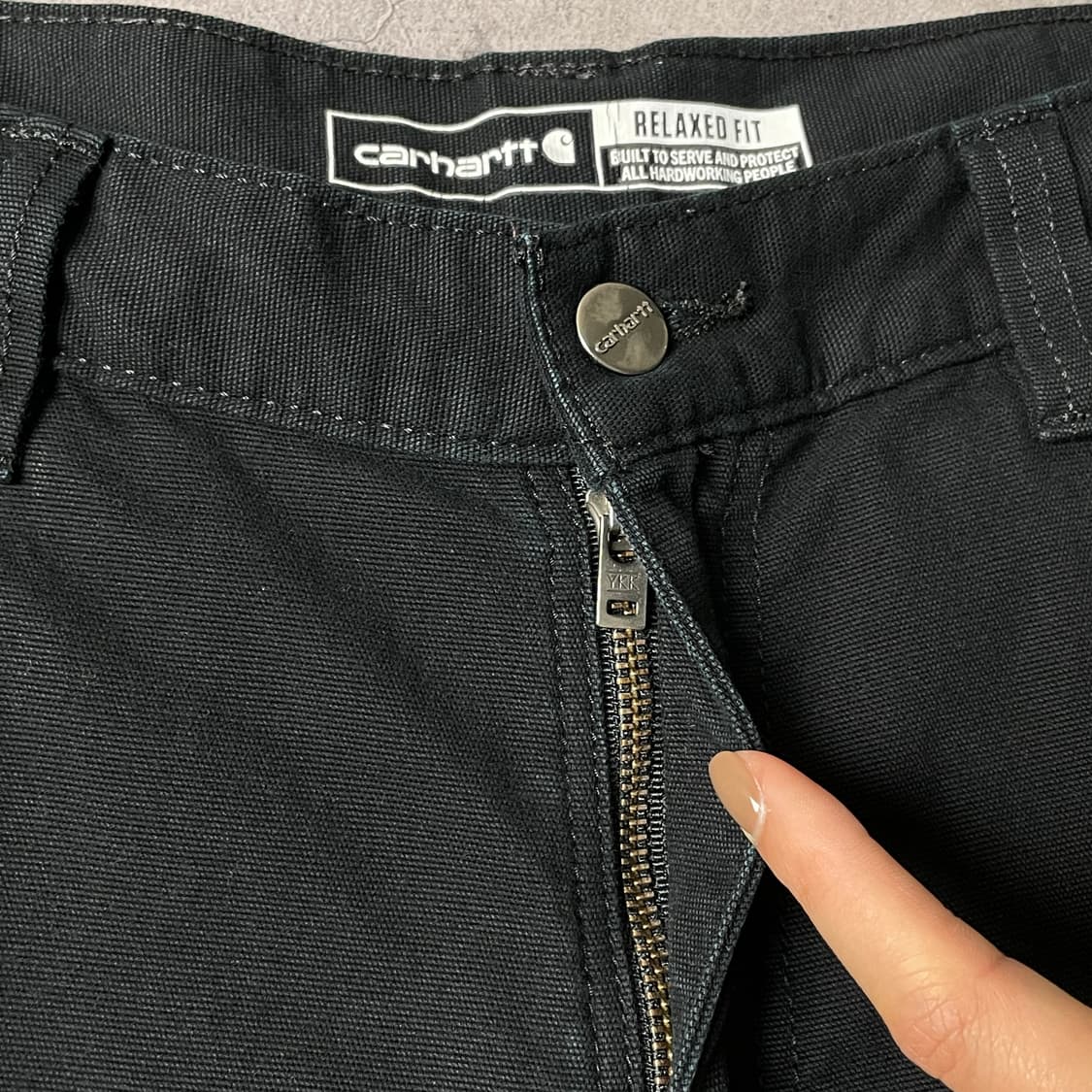 CARHARTT 칼하트 빈티지 블랙 릴렉스드핏 워크 팬츠 A00906 상품이미지3