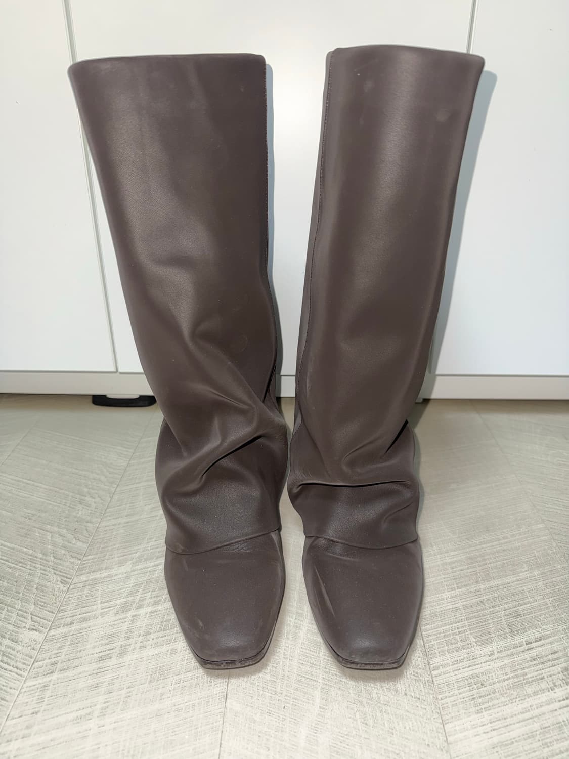 WRINKLE LEATHER BOOTS (DARK BROWN) 245 상품이미지2
