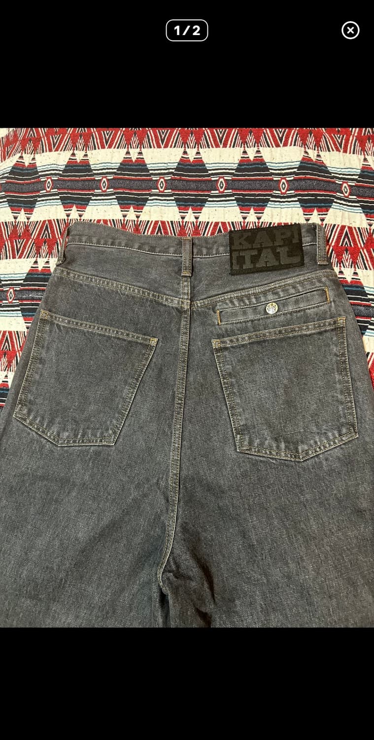 구해요)캐피탈 14oz 블랙 데님 포트 버기 팬츠 상품이미지1