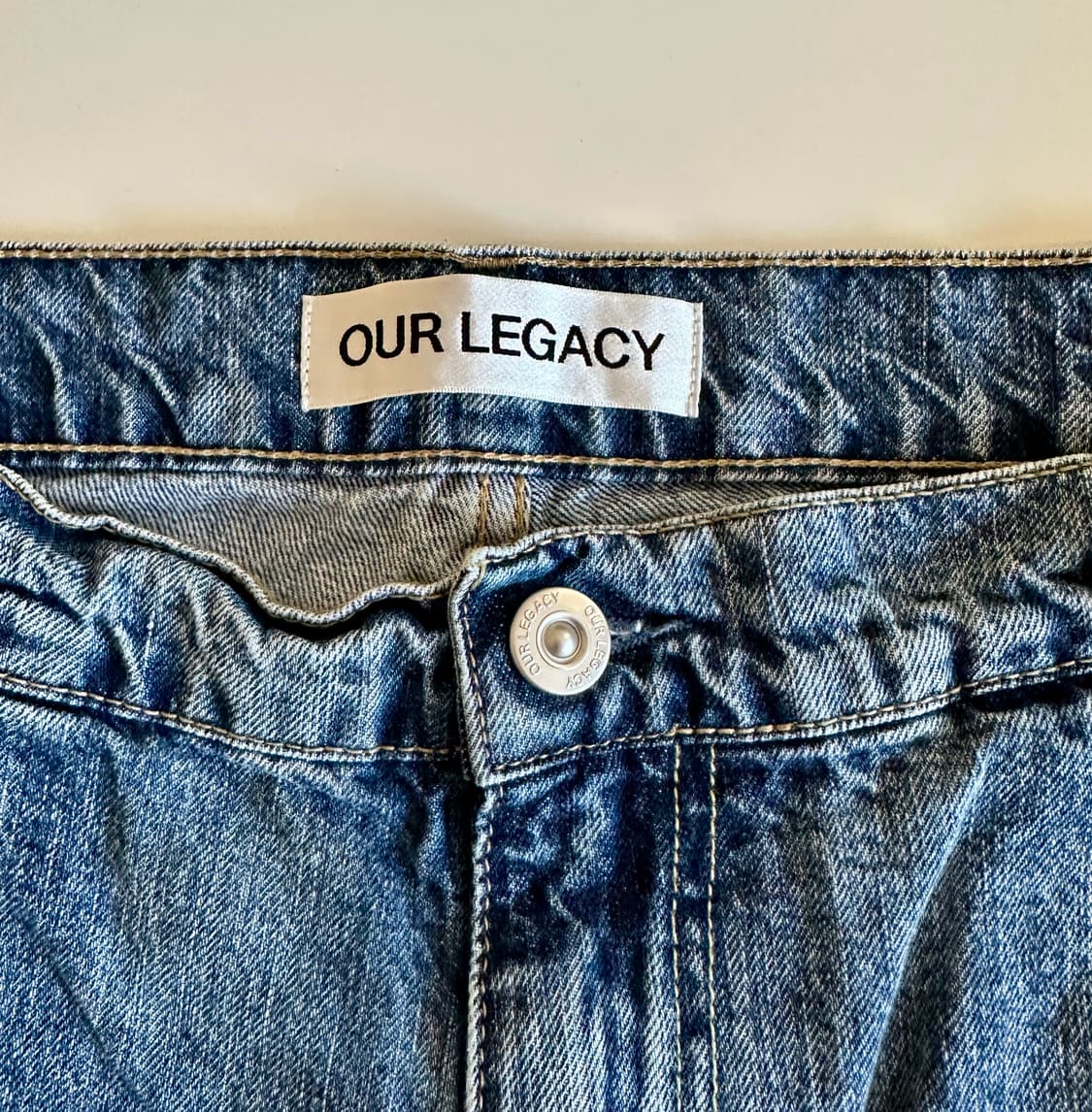 아워레가시 조이너 트라우저 쉐도우 워시 데님 50사이즈 신품급 카펜터 상품이미지8