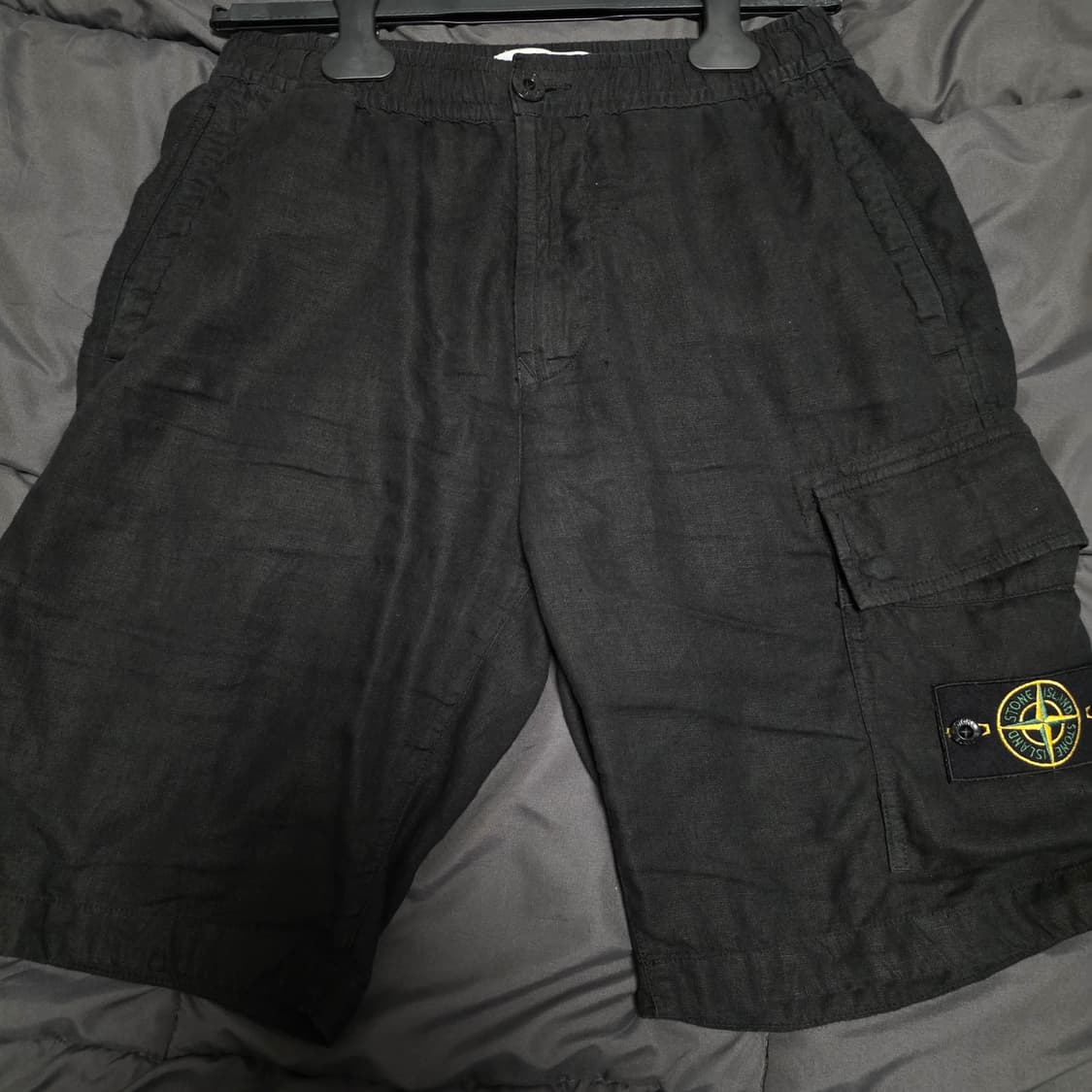스톤아일랜드 블랙 카고 린넨 반바지 29~31 상품이미지1