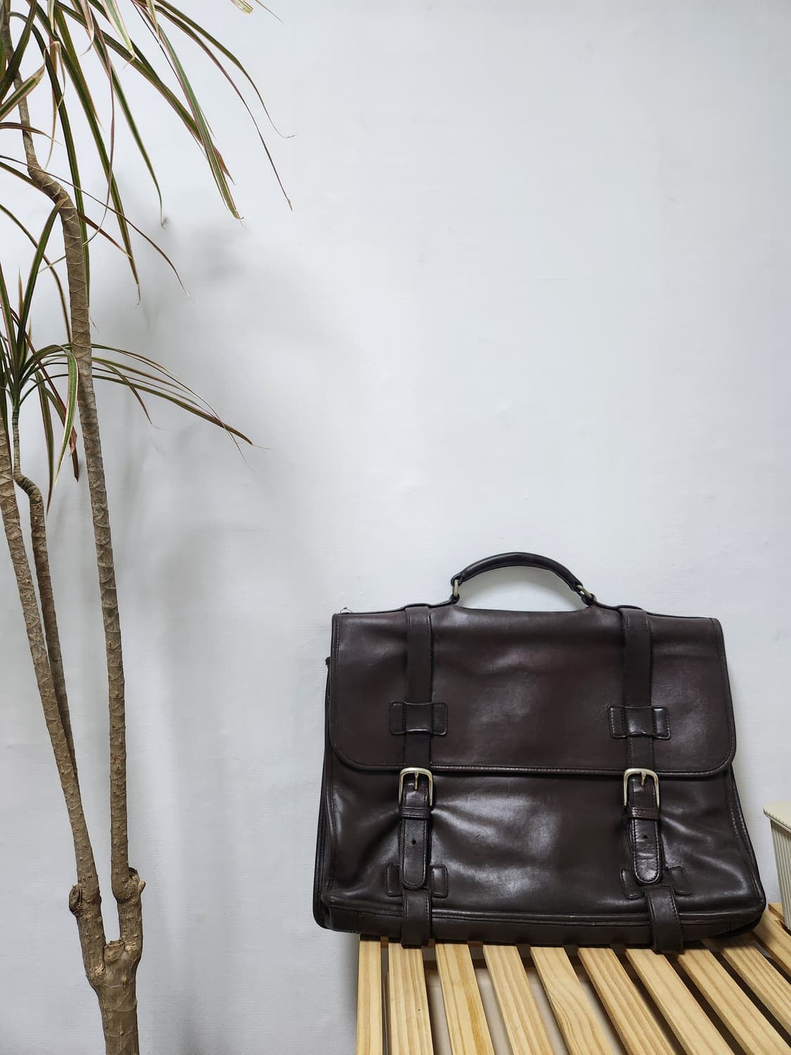 90's 올드 코치 레더 브리프 케이스 상품이미지1