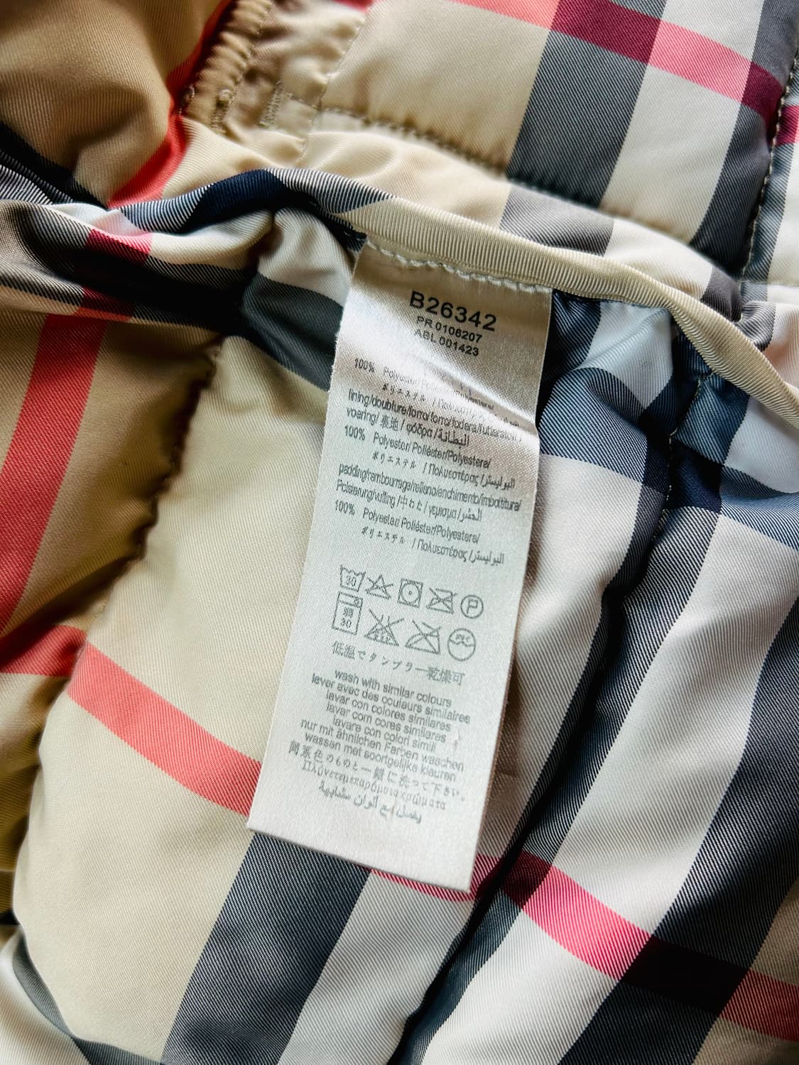 버버리 키즈 노바체크 라이트베이지 패딩(4세) 상품이미지8