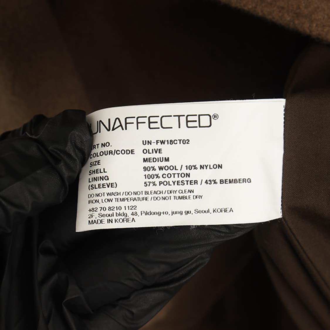 Unaffected 18fw 로브 울 코트 (M) 상품이미지8