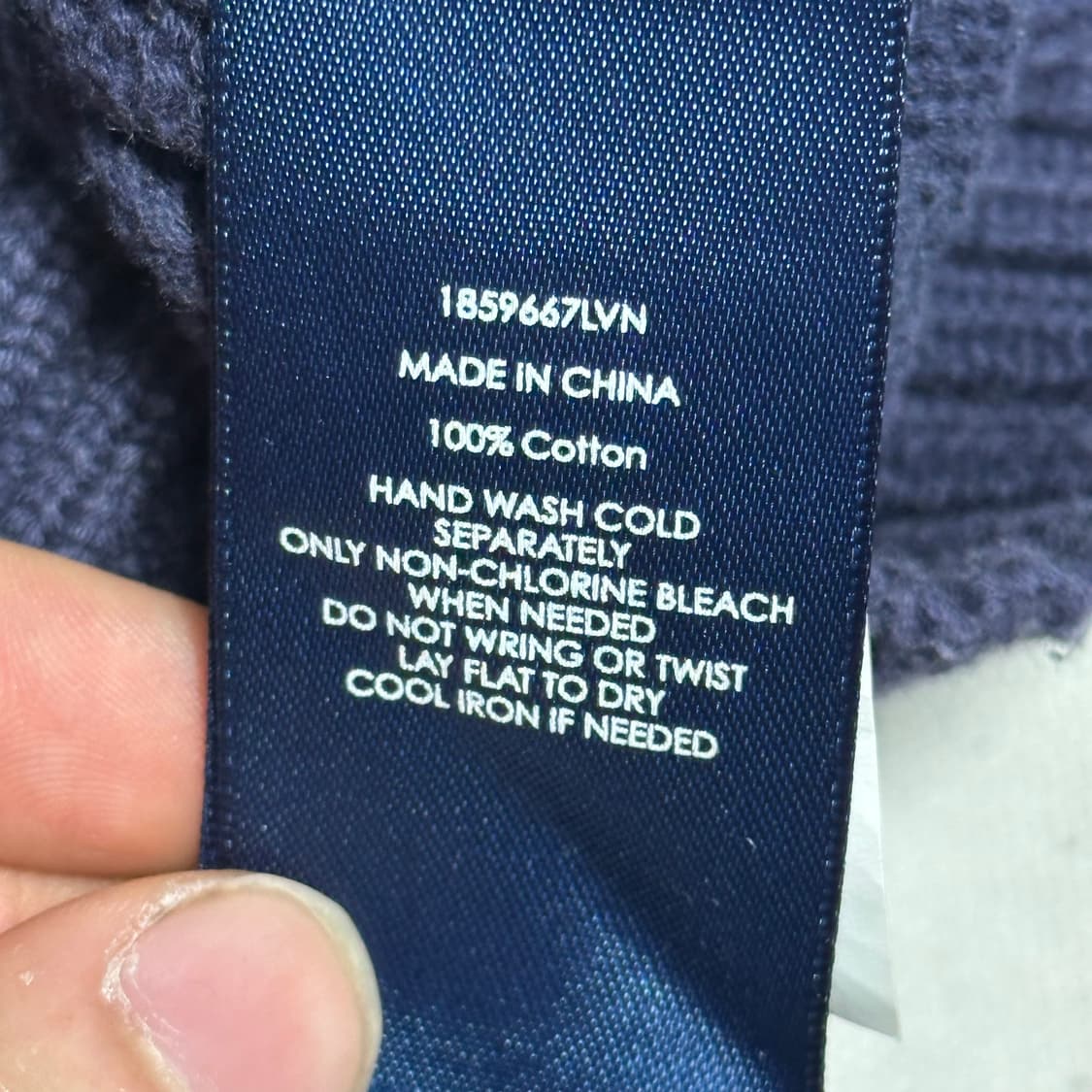 S 폴로랄프러렌 브이넥 케이블 코튼 네이비 니트 상품이미지5