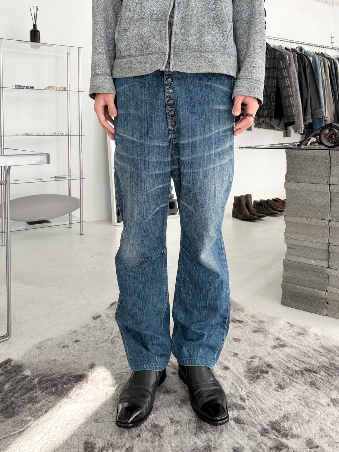 캐피탈 멀티 버튼 데님 팬츠 상품이미지1