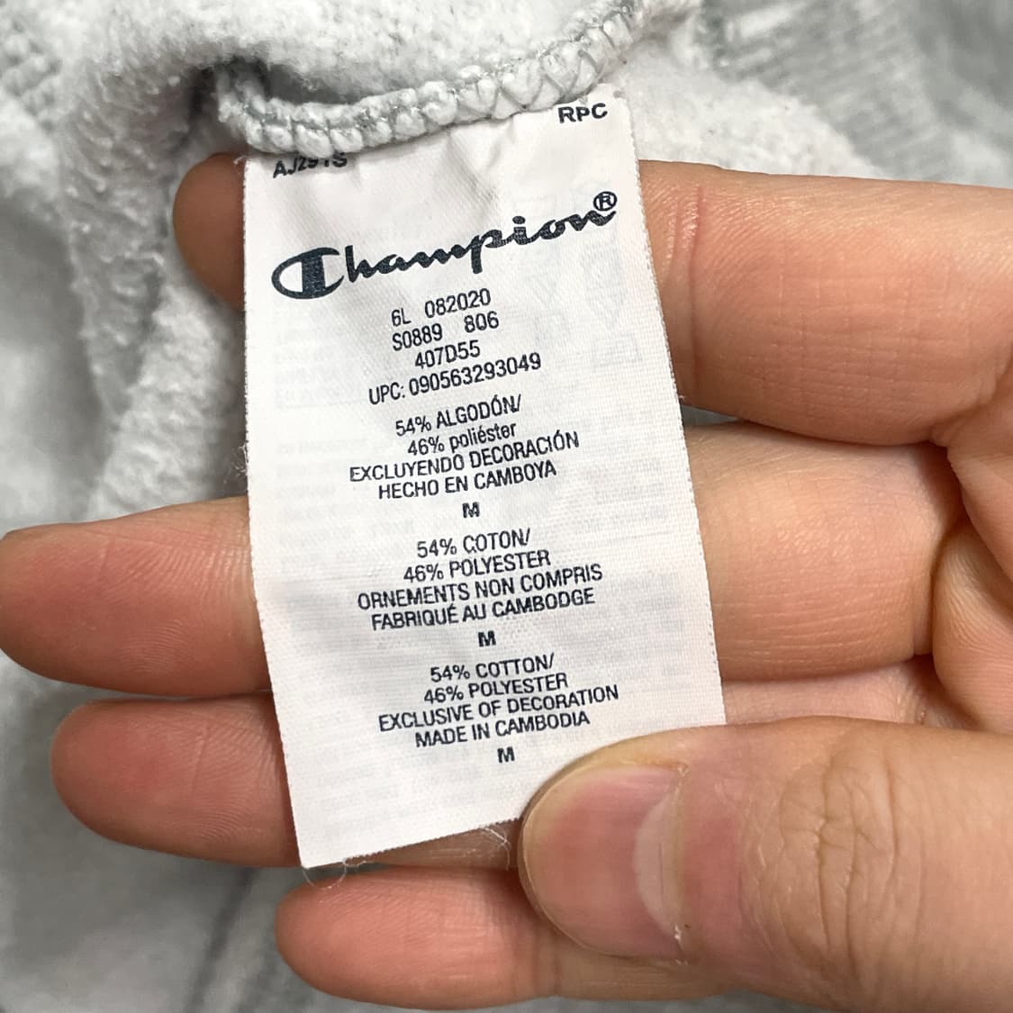 챔피온 그레이 기모 후드티셔츠 남성M 상품이미지5