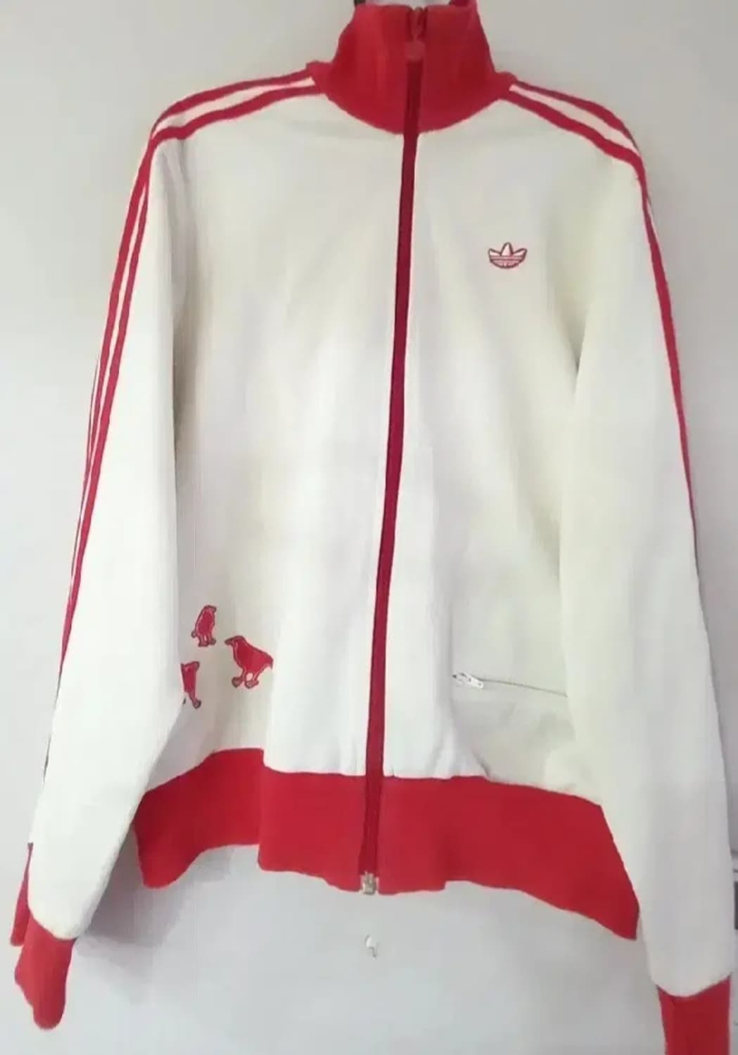 아디다스 도쿄 흰빨 화이트 저지 져지집업 90/S 상품이미지1