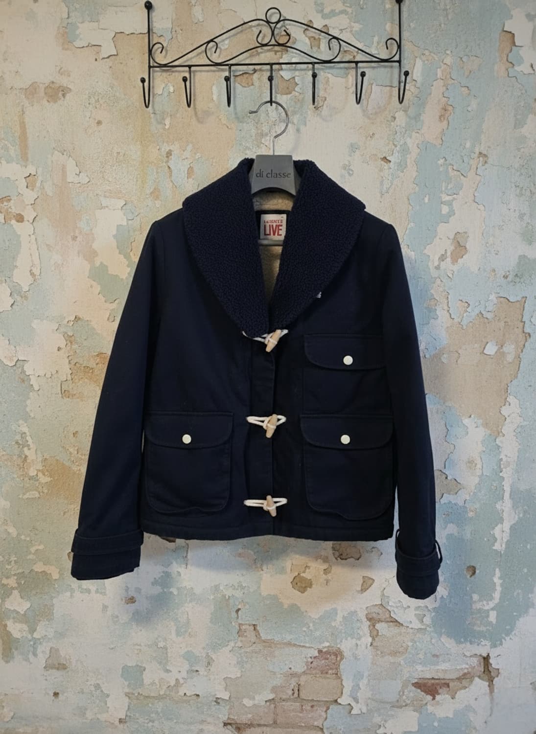 라코스테 LIVE 네이비 우먼 더플 코트 M 상품이미지1