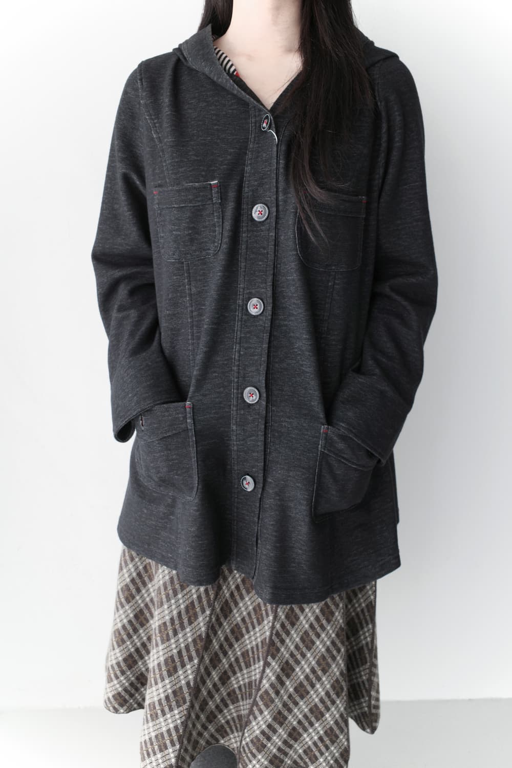 stripe hoodie coat 상품이미지7