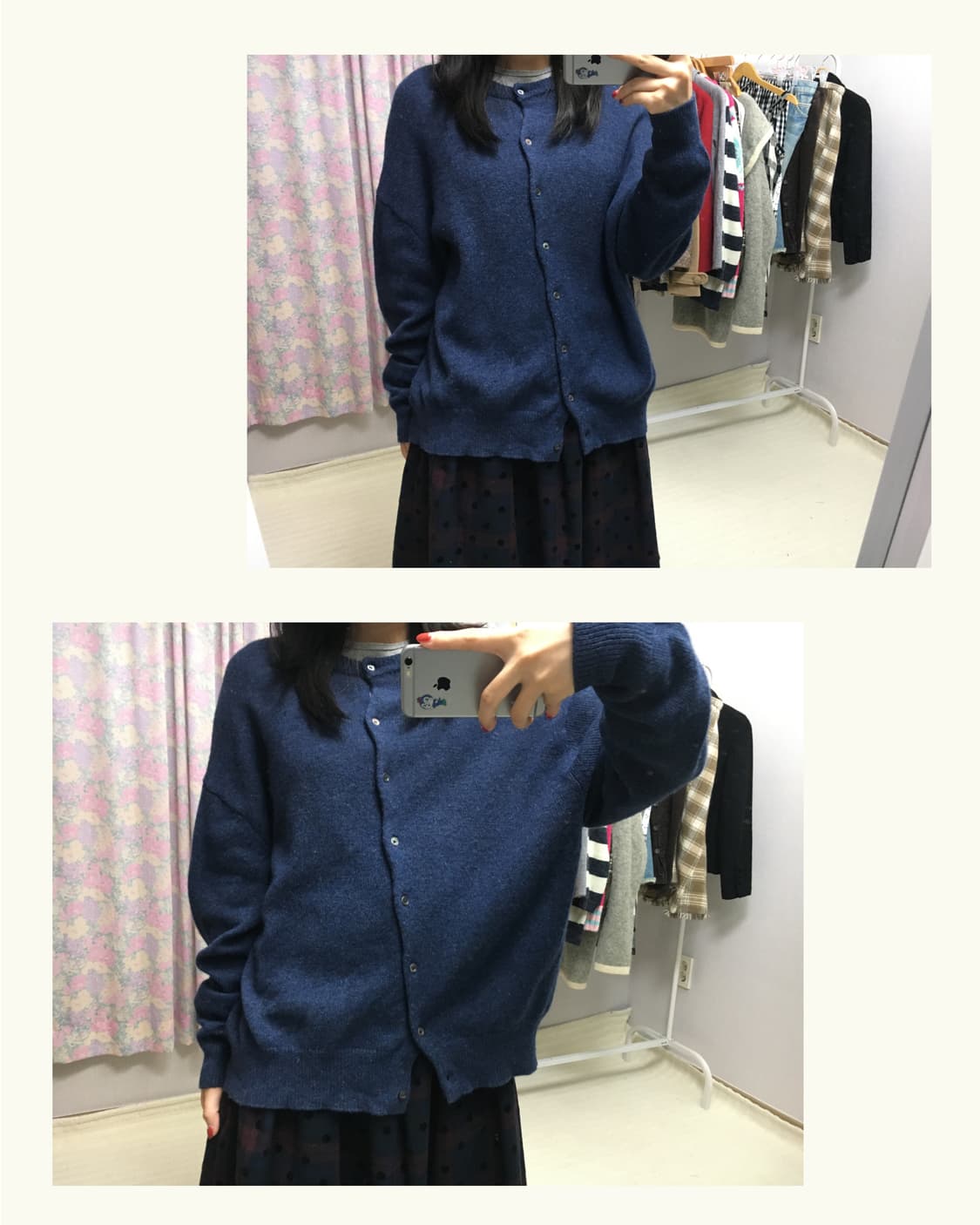 네이비 울 가디건 상품이미지5