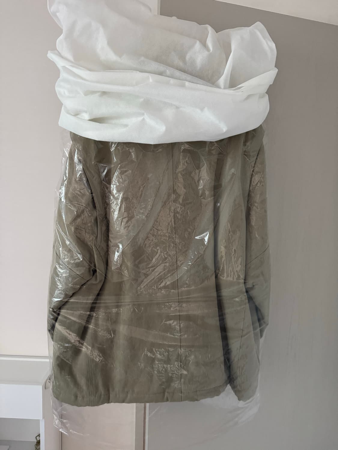 (L) yiyae 이예 셔링 워크 코트 자켓 페이드 그린 상품이미지3