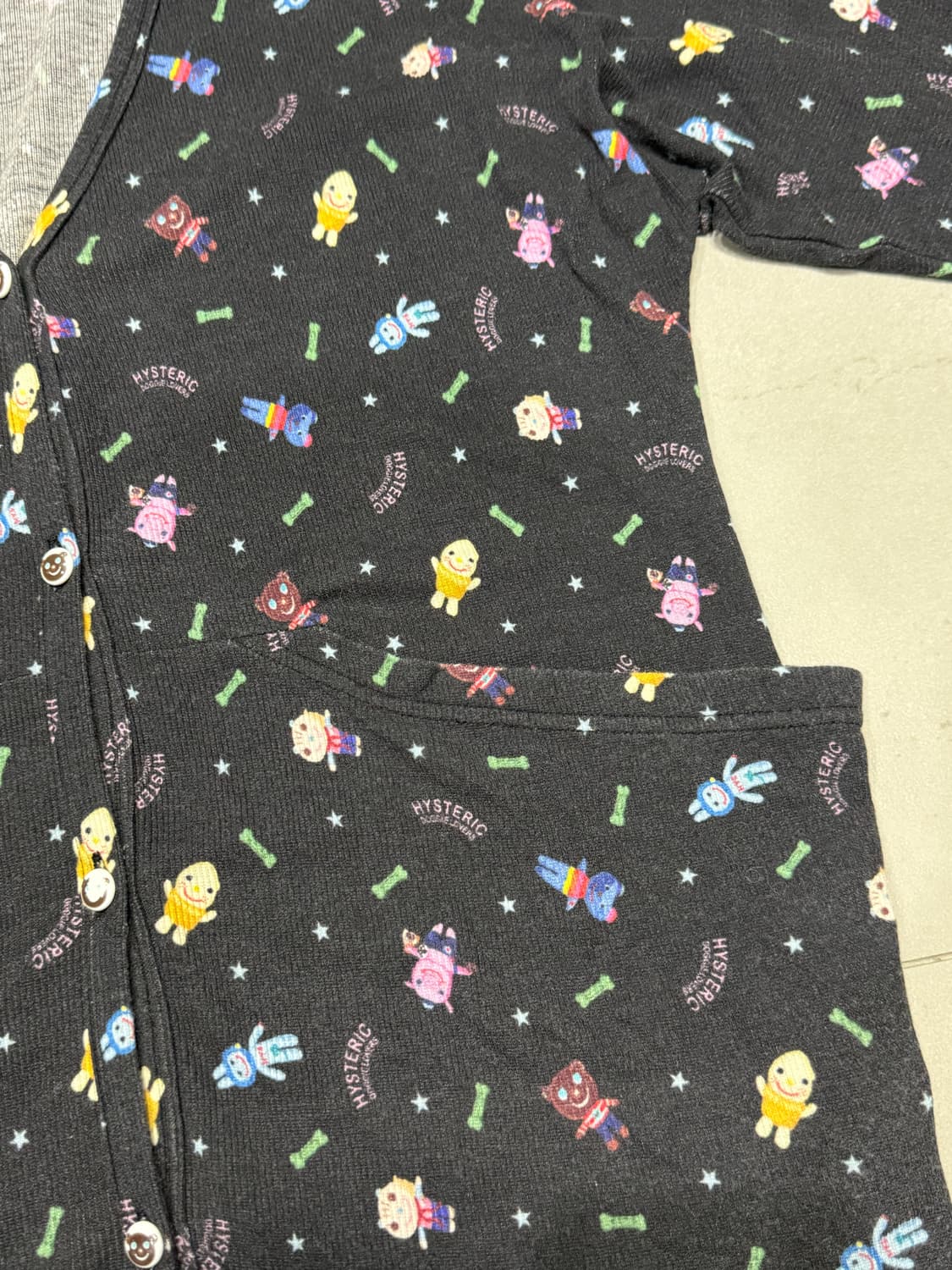 히스테릭 글래머 귀여운 별과 동물 패턴 가디건 자켓 상품이미지3