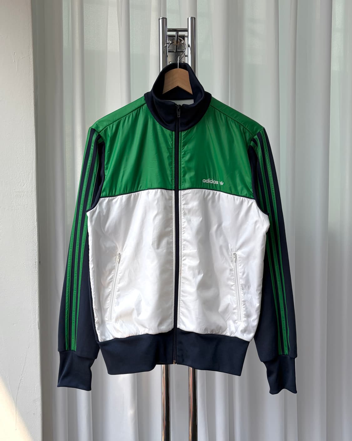 [L]아디다스 트레포일 나일론 흰초 트랙탑 져지 상품이미지3