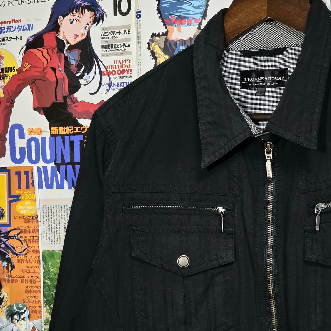 JPN 펑크 락시크 스트라이프 투포켓 셔츠 집업 상품이미지5