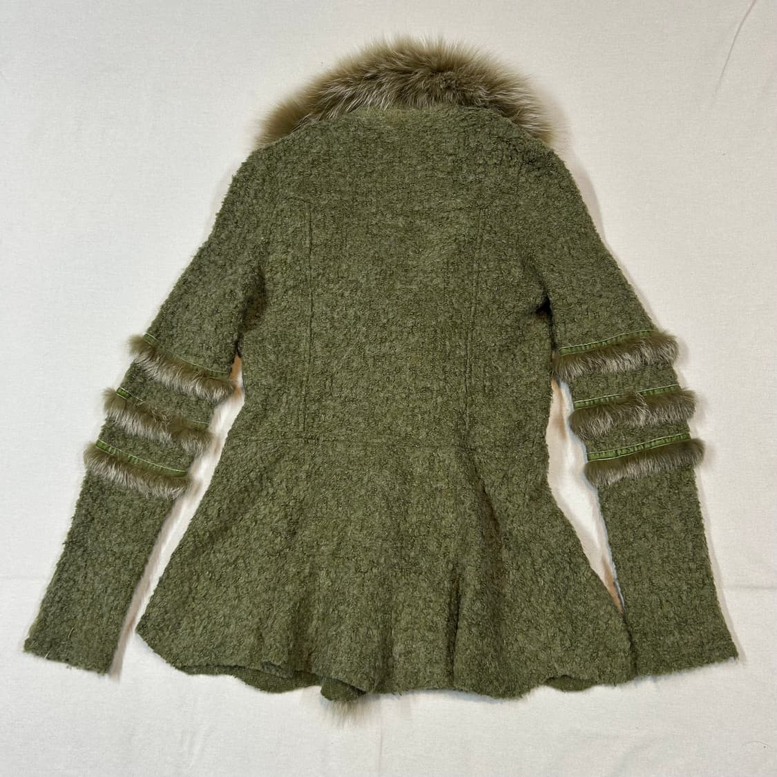 M) Y2K 페어리 그런지 퍼 트리밍 가디건 재킷 상품이미지7