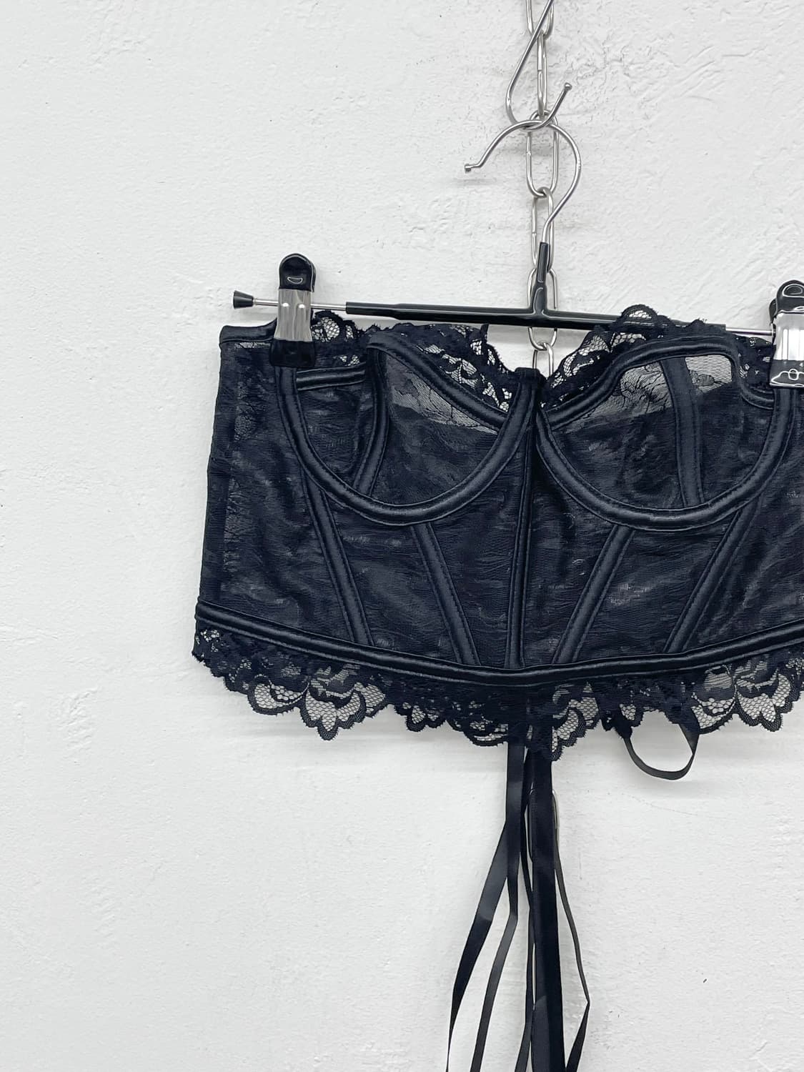 블랙 고딕 레이스 코르셋 상품이미지5