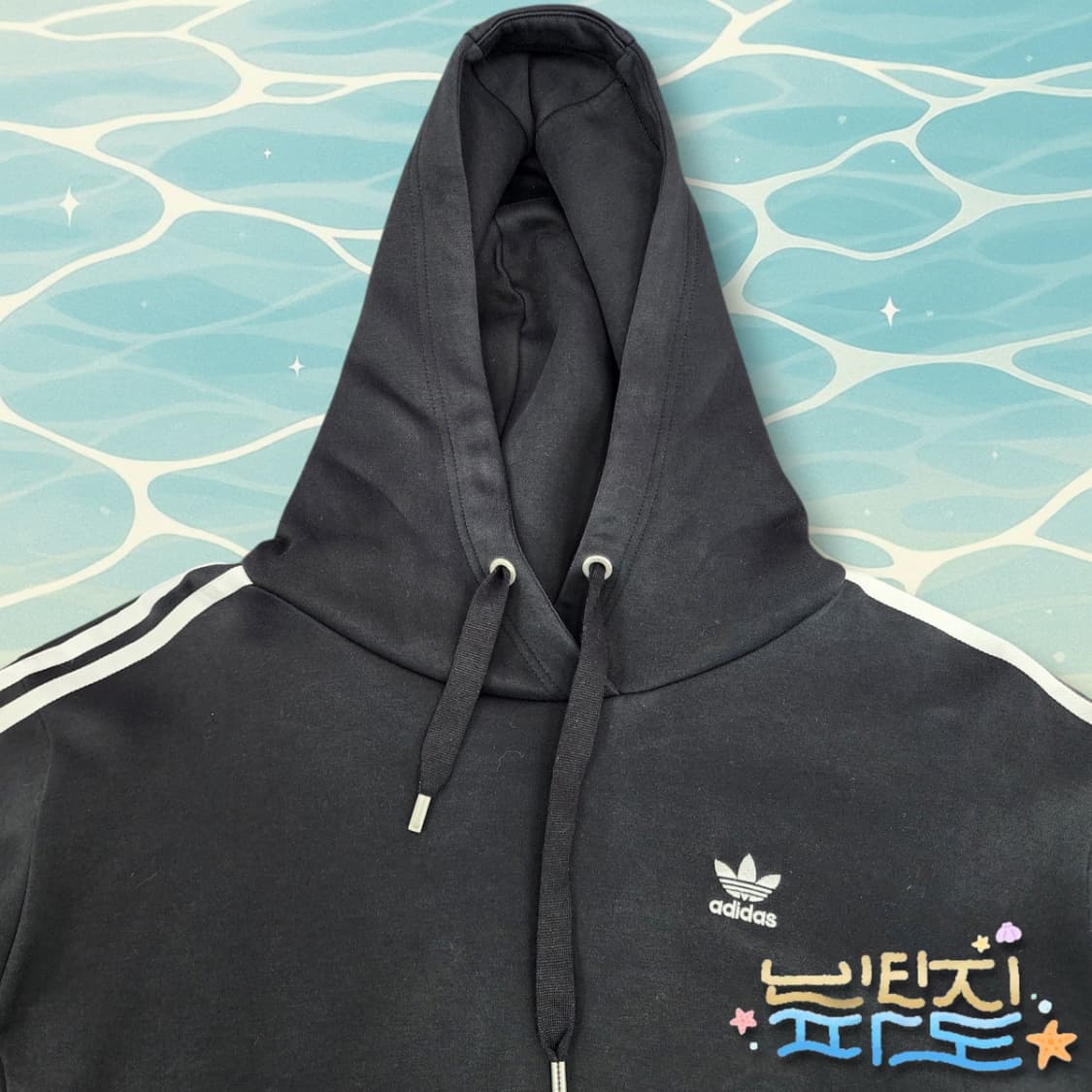 100 아디다스 삼선 크롭 여성 후드티 상품이미지2