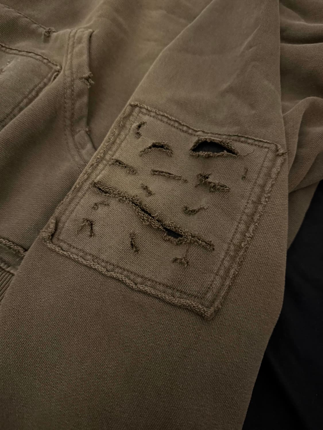 언더마이카 멀티패치 빈티지 가오어 집업 카키 상품이미지4