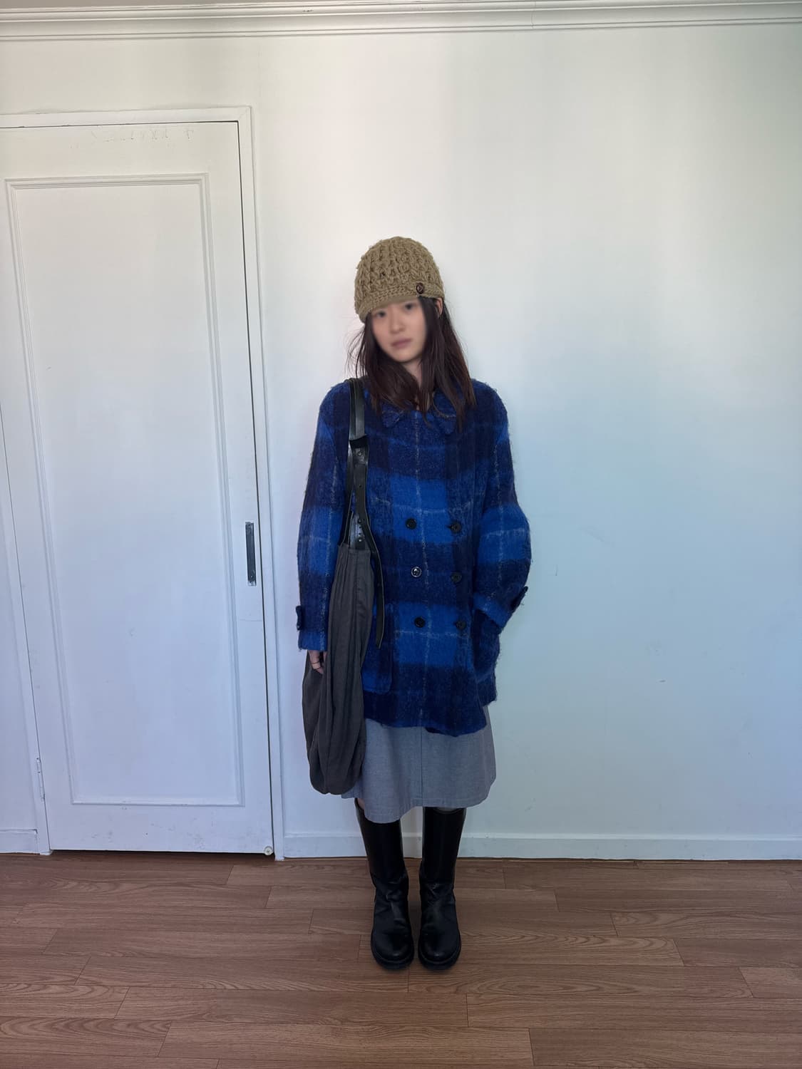 버튼 니트 비니 상품이미지2