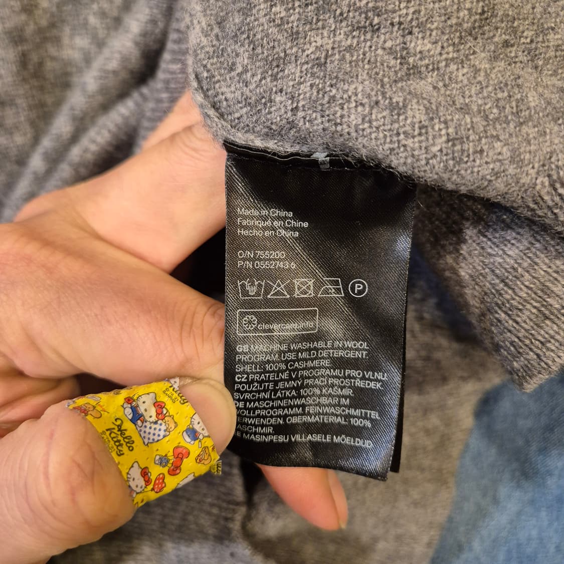 L. H&M 그레이 캐시미어 니트 상품이미지4