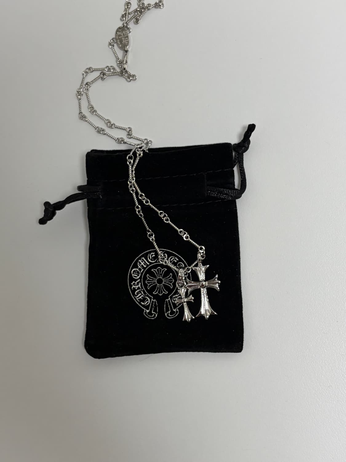 크롬 실버 써지컬 목걸이  상품이미지1