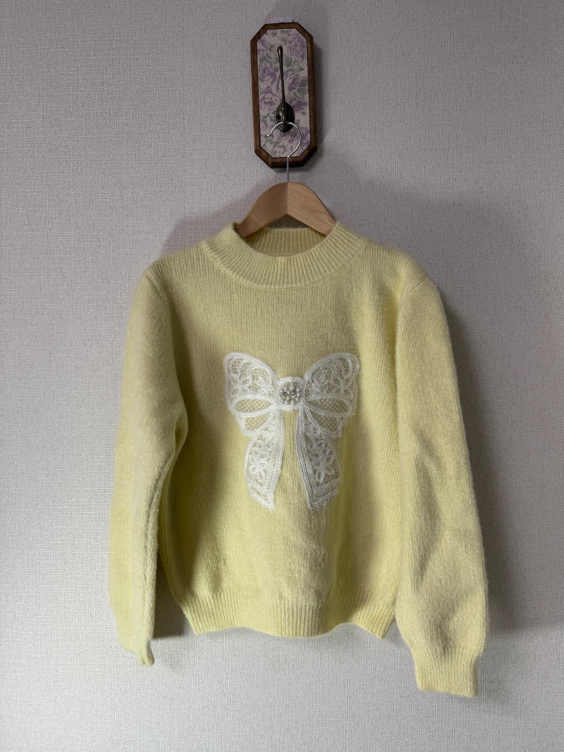 새상품 /리본니트-yellow  상품이미지1