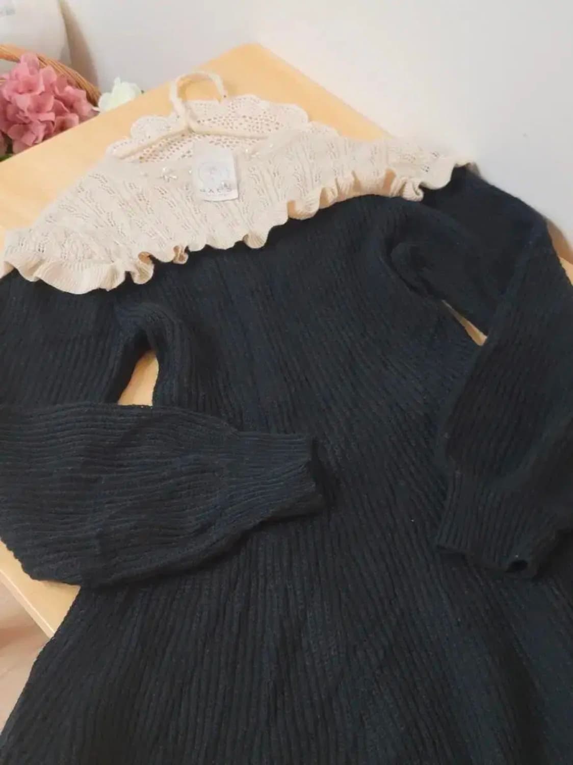 일본빈티지 새제품 axes femme 블랙 니트 원피스 상품이미지2