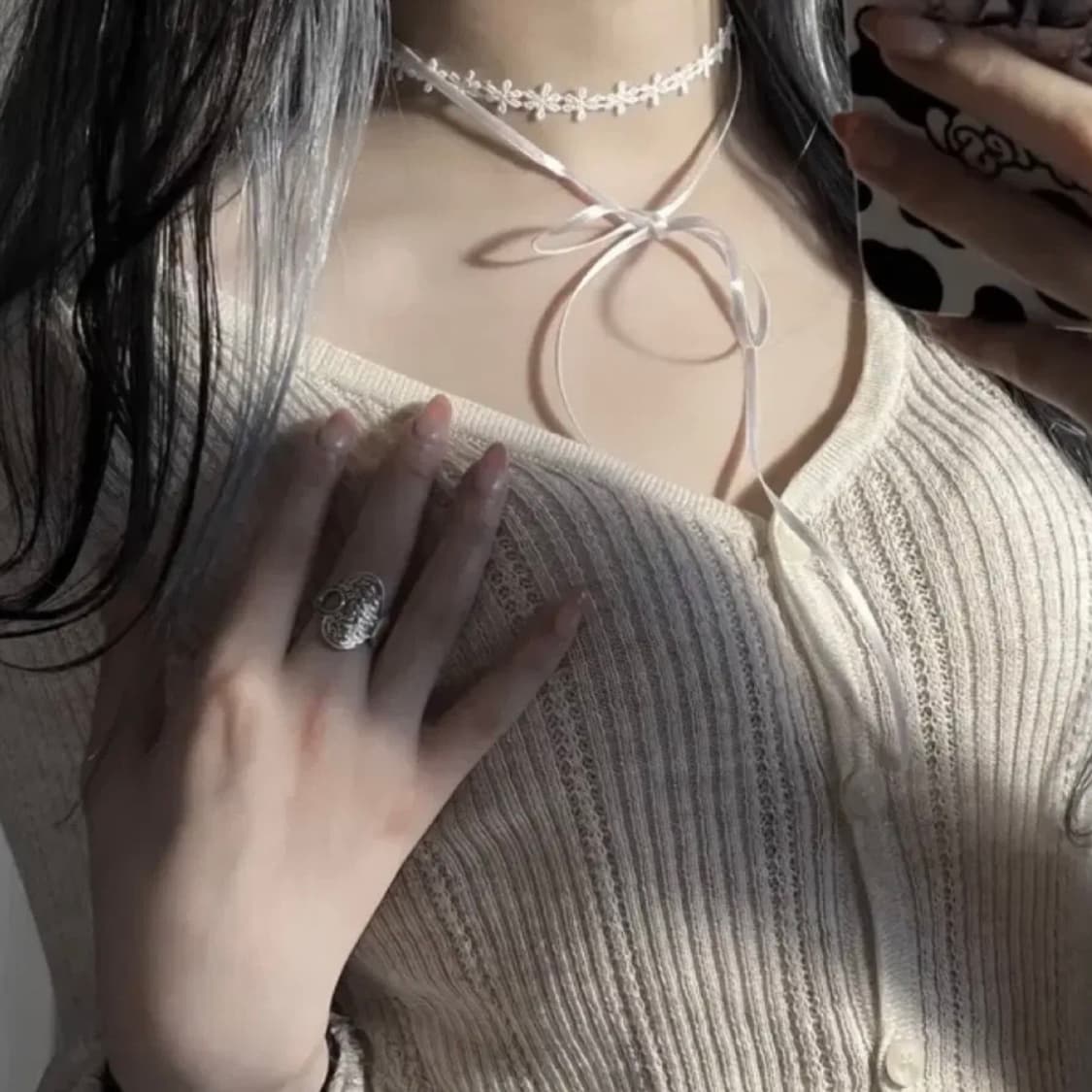 에이블리 딸기부티크 리본 초커 상품이미지1