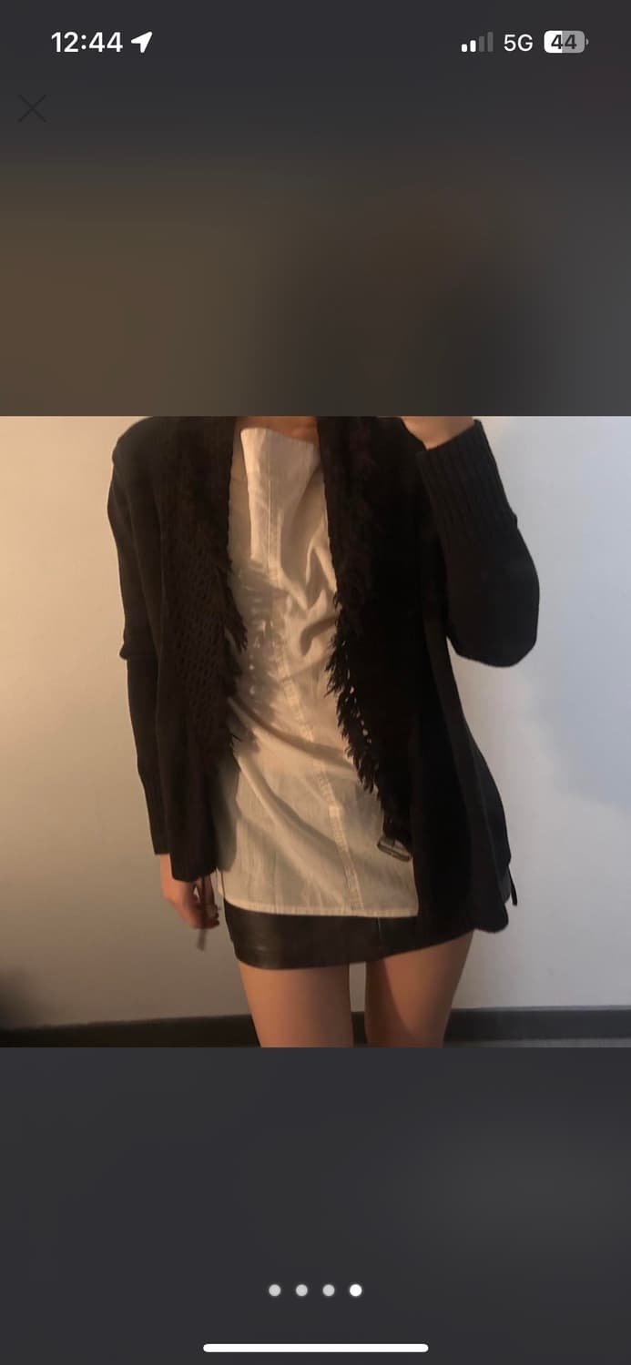 빈티지 러플 브라운 가디건 상품이미지4