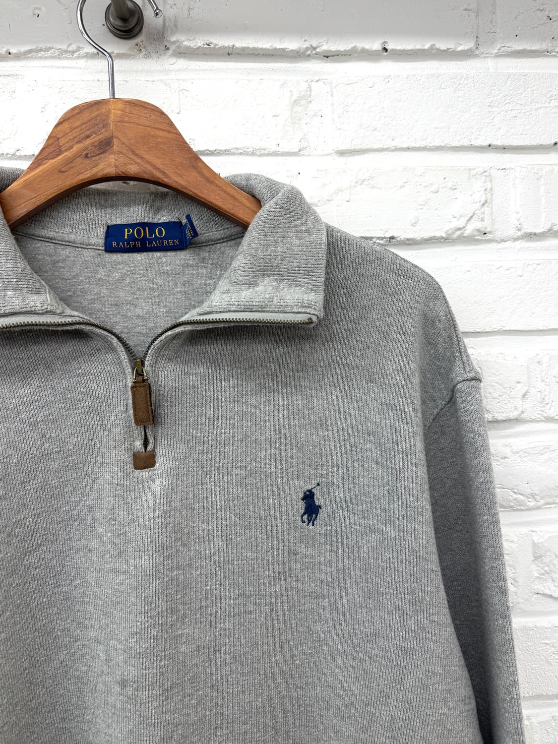 폴로 그레이 반집업 니트 상품이미지4