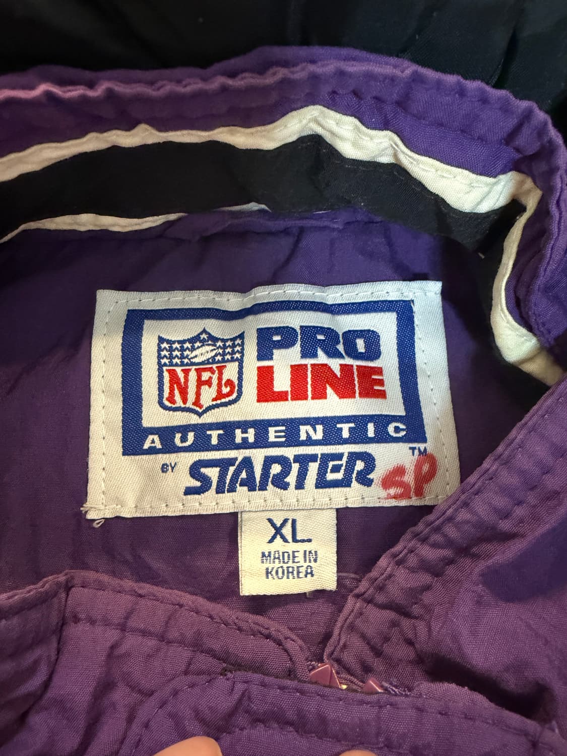XL) 스타터 NFL 레이븐스 바람막이 자켓 퍼플 상품이미지3