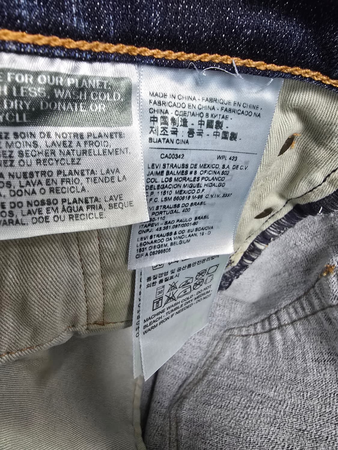 리바이스 511 데님 워싱 청바지 (1271) 상품이미지4