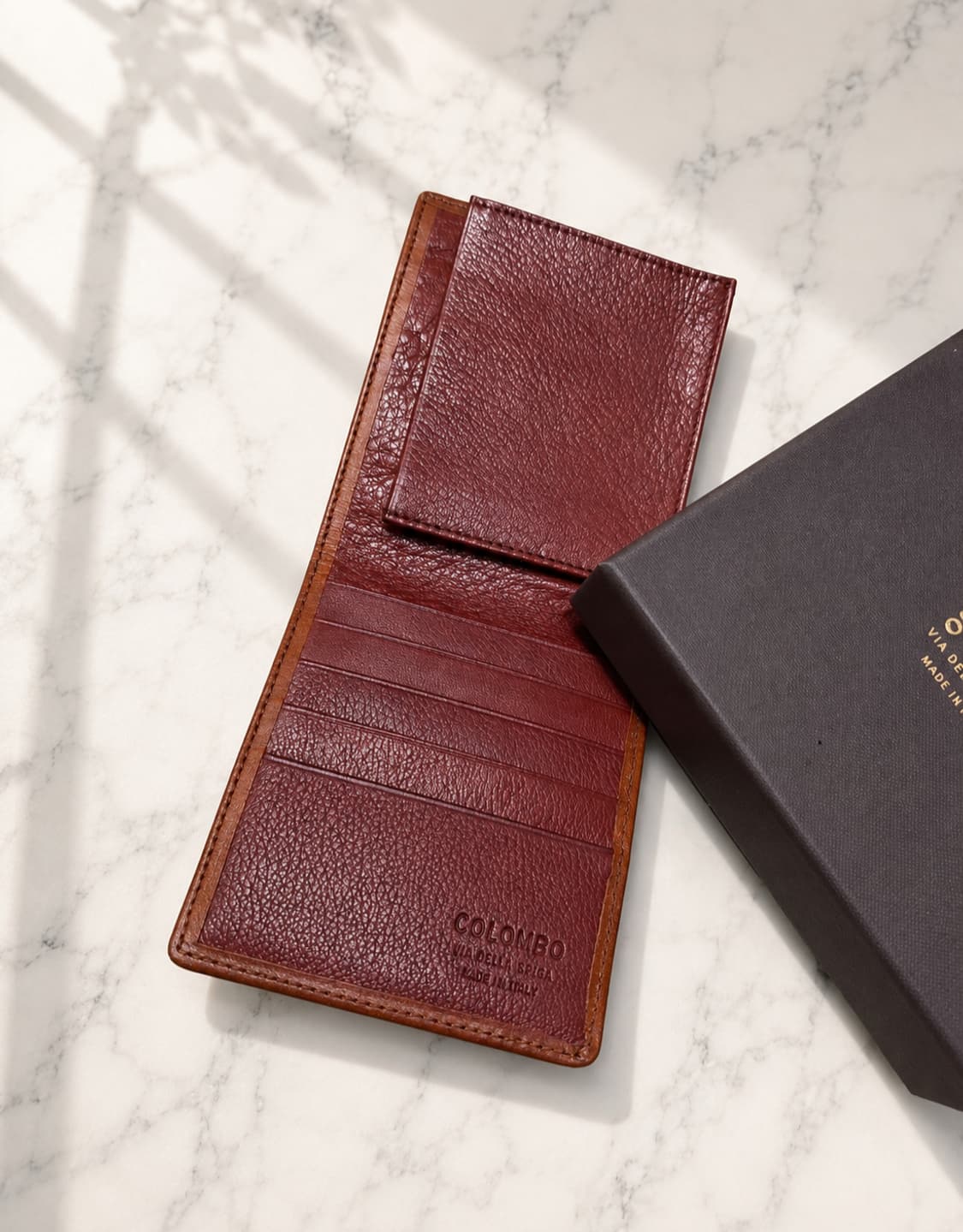 COLOMBO / 콜롬보 악어가죽 반지갑 / 코냑 브라운 상품이미지9