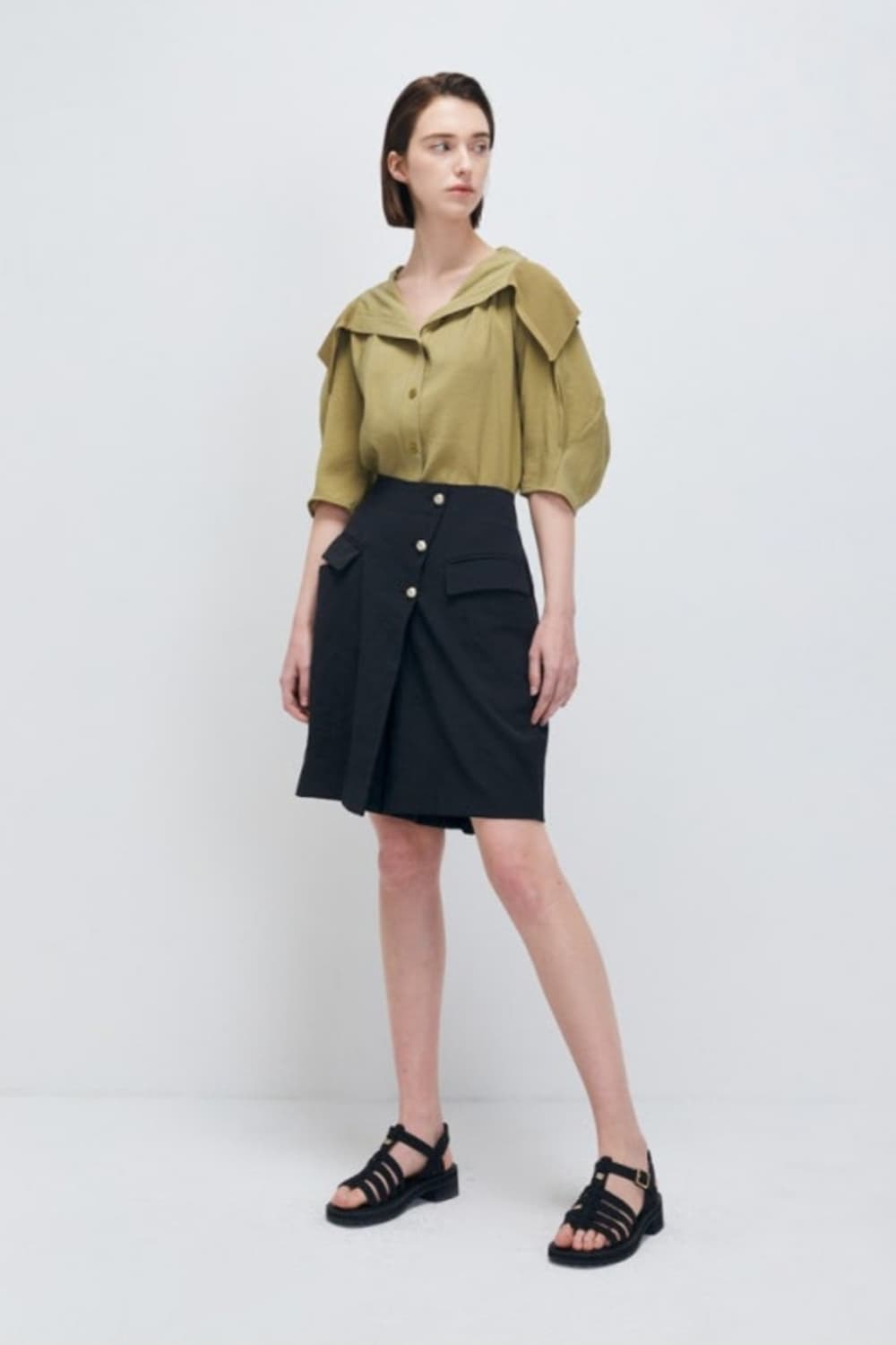 시스템 린넨블렌드 쇼츠 팬츠 55사이즈 상품이미지4