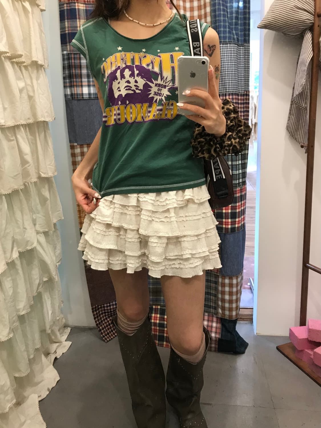 히스테릭글래머 그린 스티치 반팔티 상품이미지5