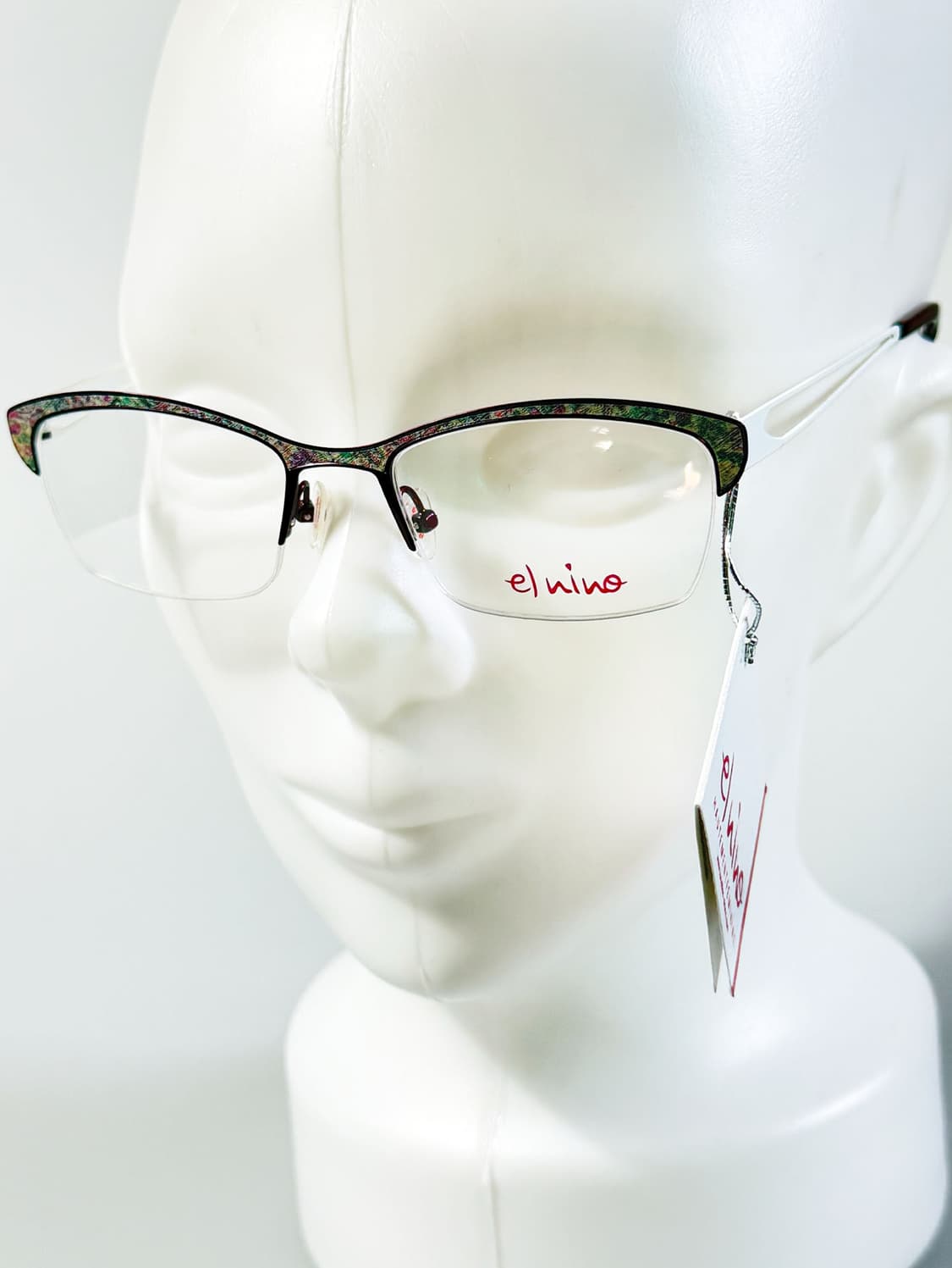 스페인제 EL NINO 반무테 메탈 캣아이 빈티지 안경 상품이미지8