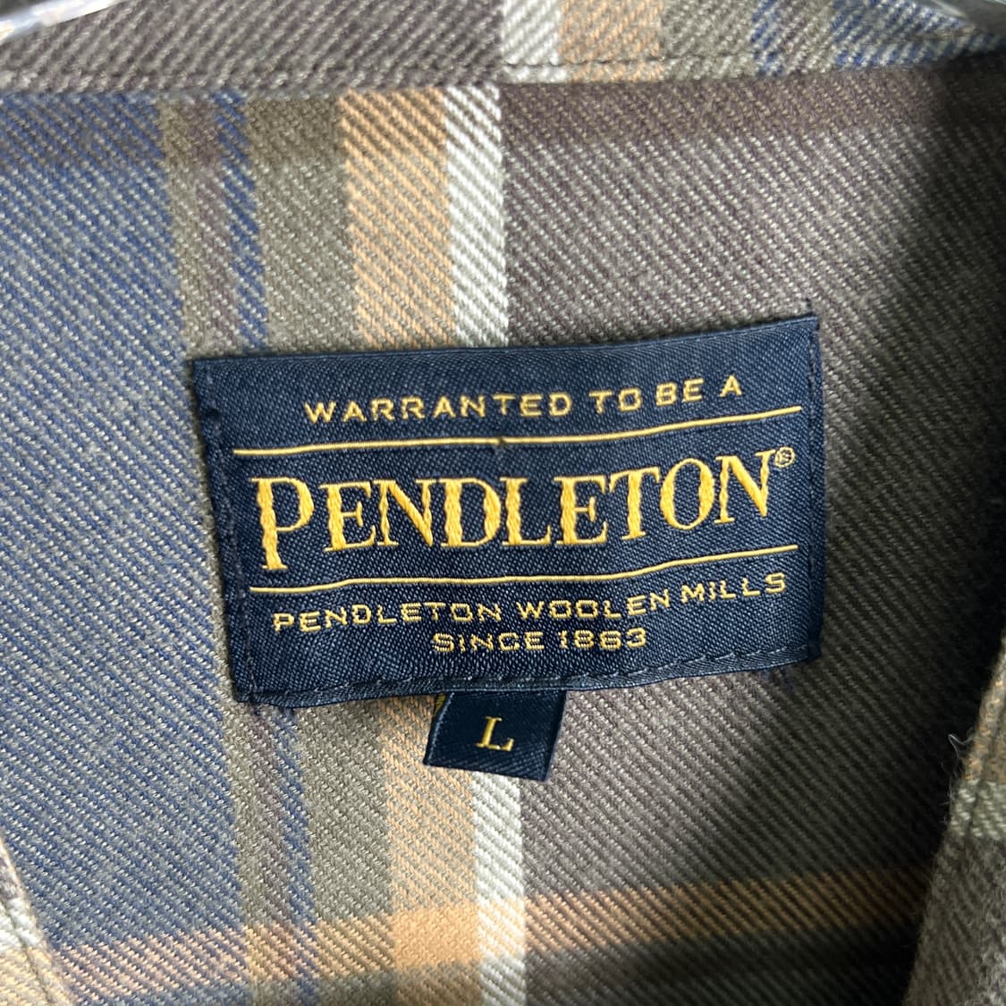 pendleton 펜들턴 체크 패턴 웨스턴 셔츠 L 상품이미지4
