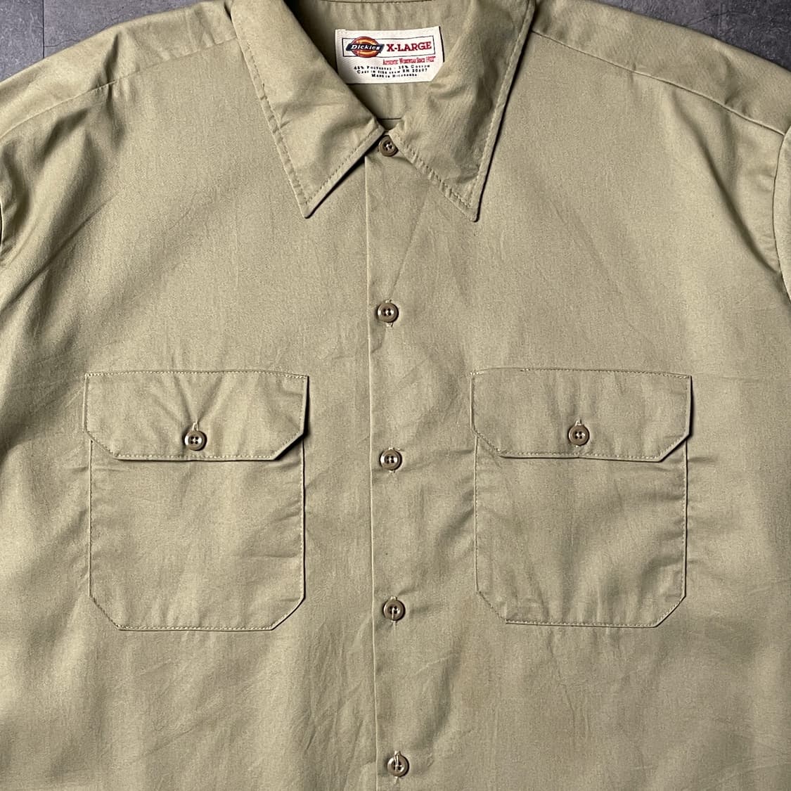 DICKIES 디키즈 빈티지 베이지 플랩포켓 워크 셔츠 A00999 상품이미지3