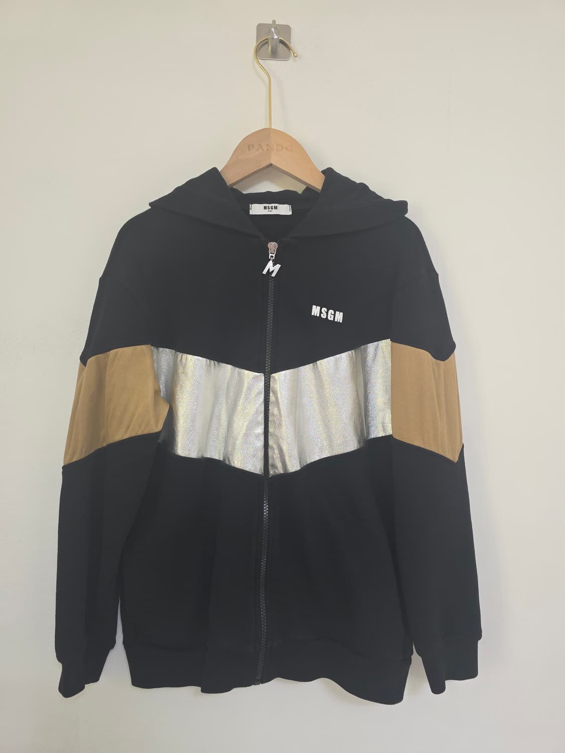 MSGM 블랙 실버 배색 후드집업 12 (성인 44~55 가능) 상품이미지2