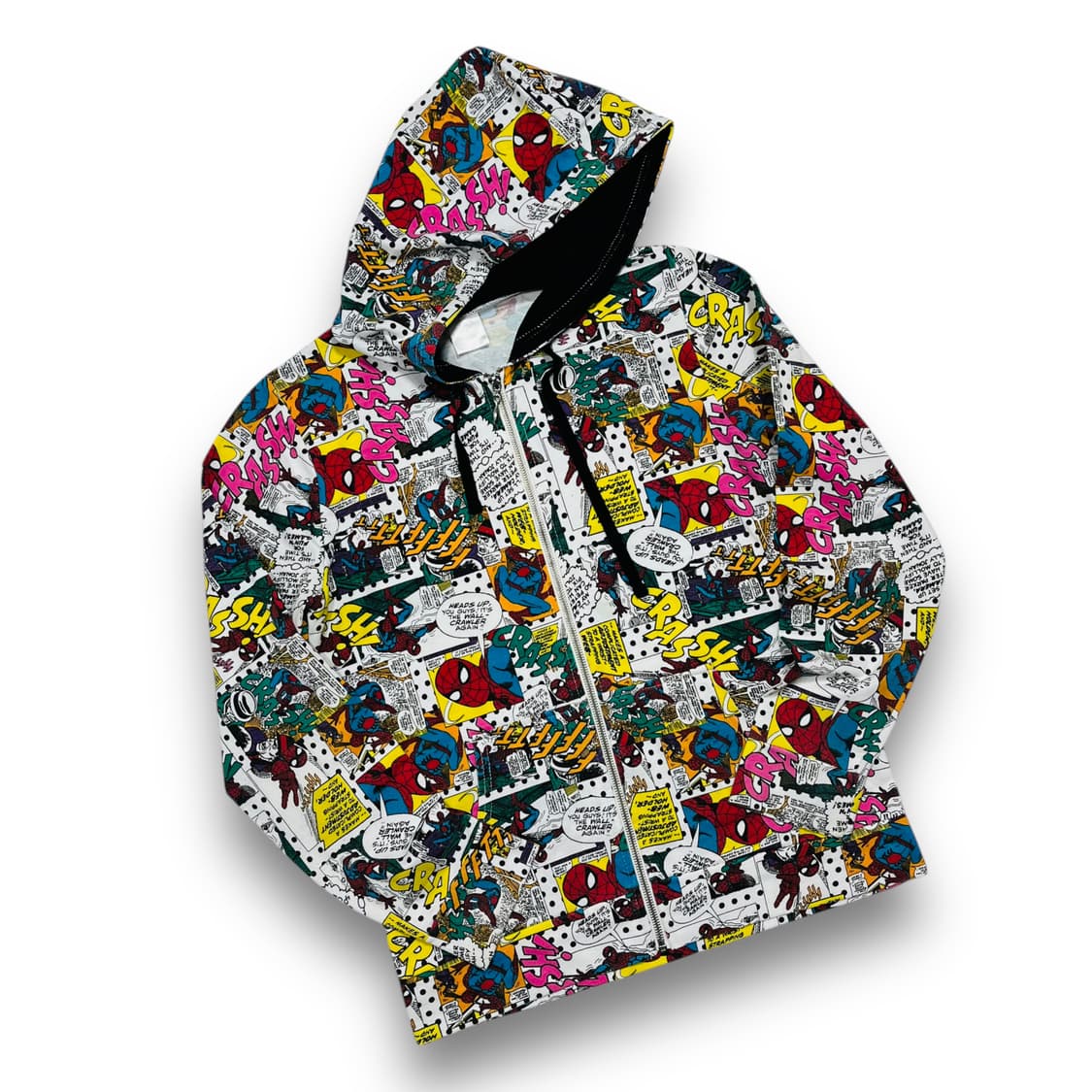 마블 스파이더맨 카툰 빈티지 후디 집업 상품이미지1