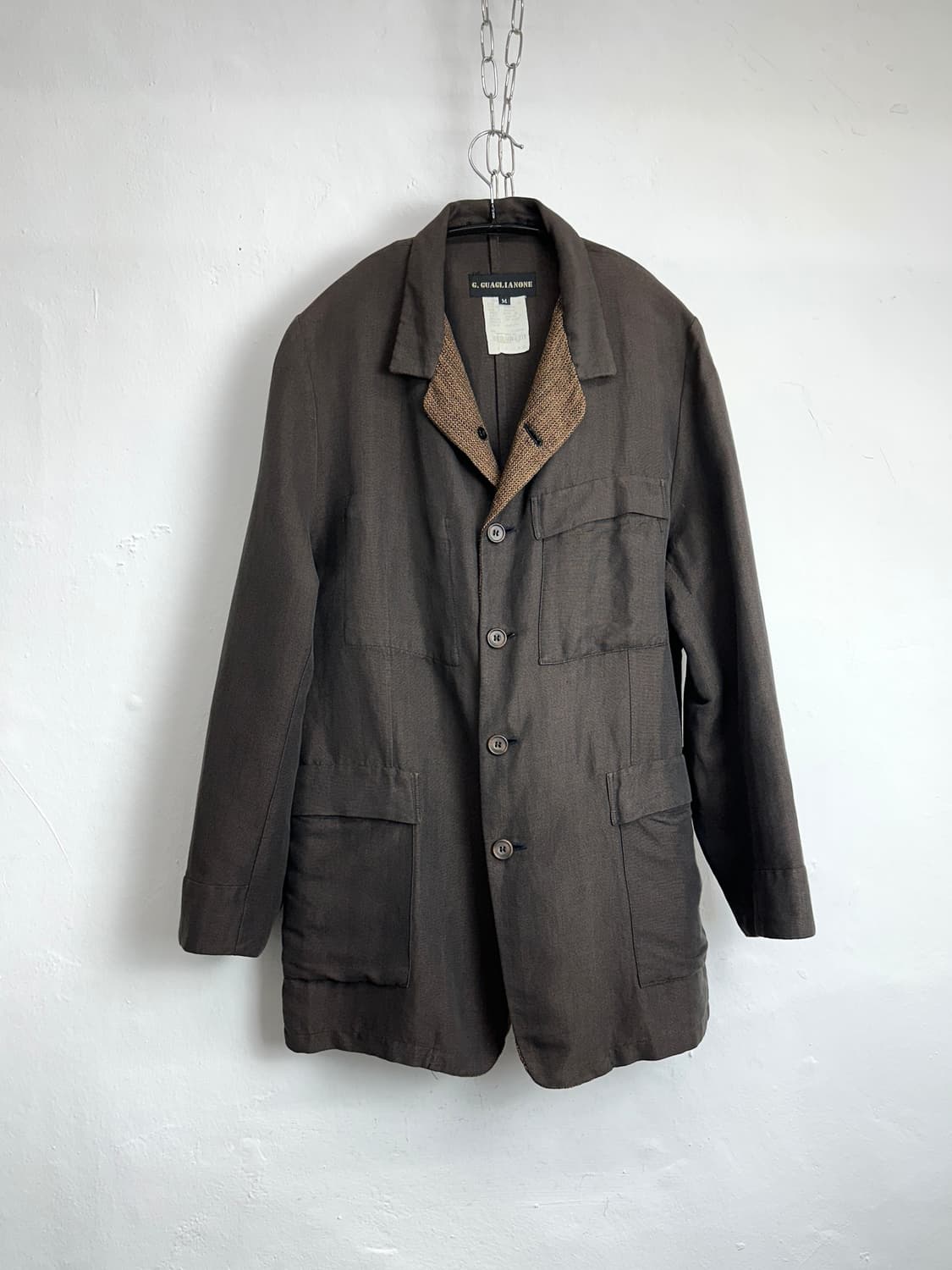 G. GUAGLIANONE Flax-Silk Blend Jacket 상품이미지1